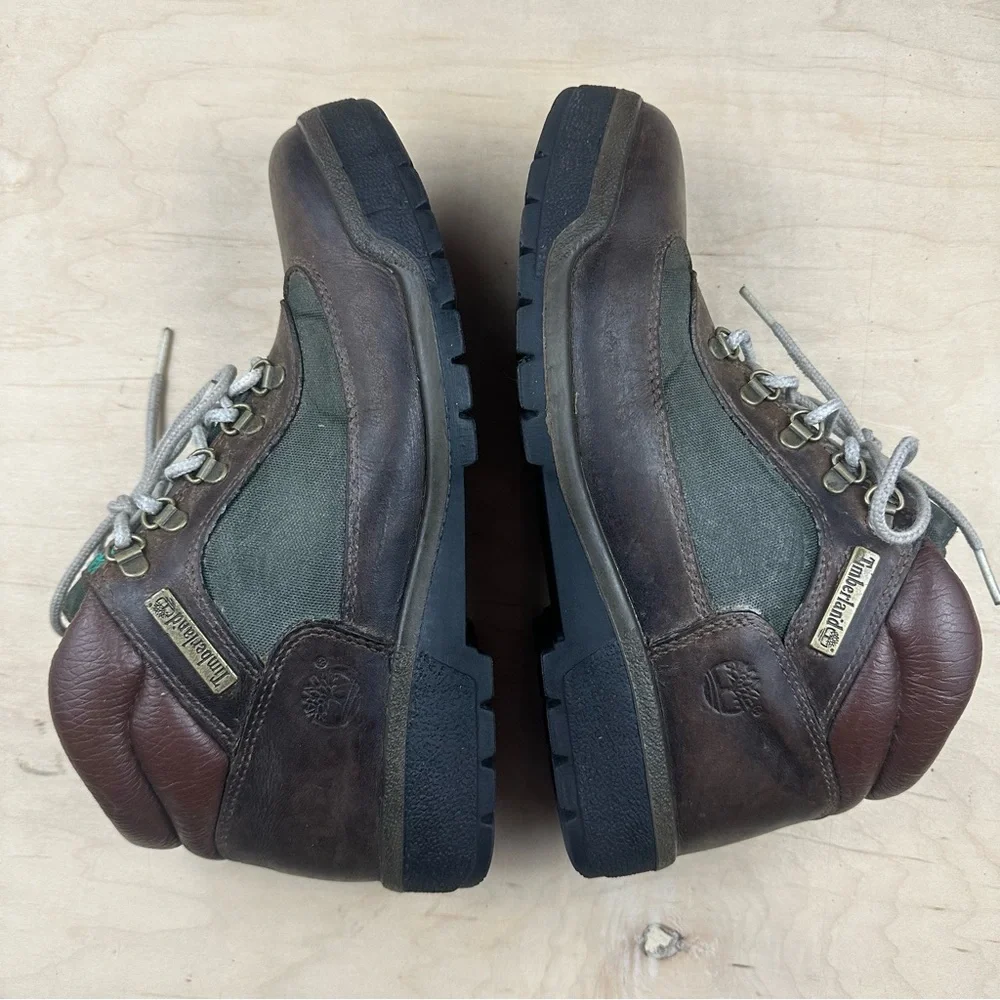 Timberland Brown and Green Hiking Boots